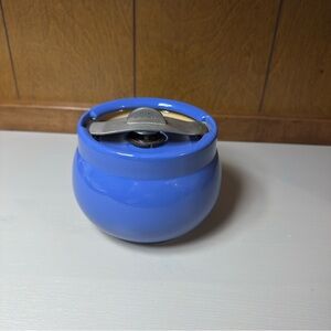 Rare Blue Royal Doulton Vintage Stoneware Tobacco Jar Made in England